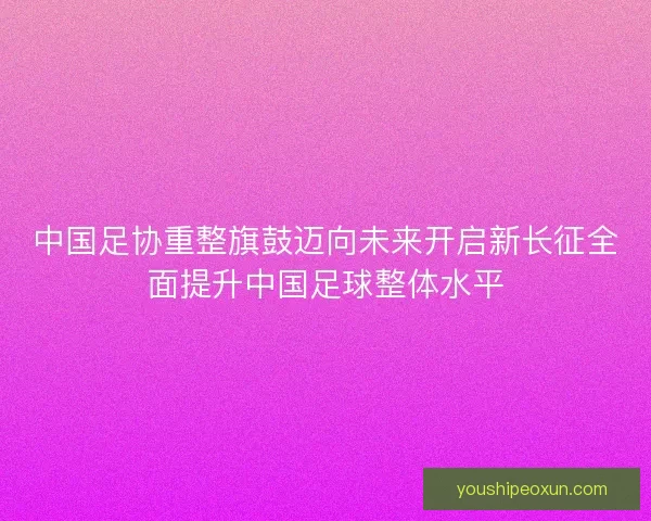 中国足协重整旗鼓迈向未来开启新长征全面提升中国足球整体水平